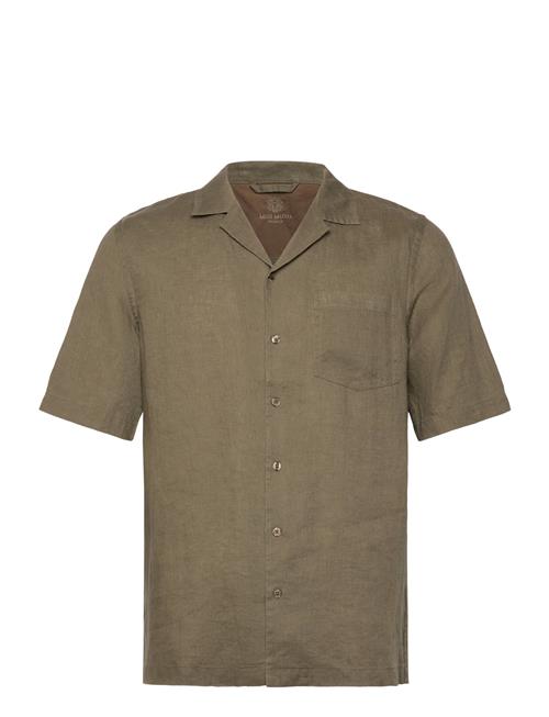Mmgtheo Linen Cuban Shirt Mos Mosh Gallery Khaki
