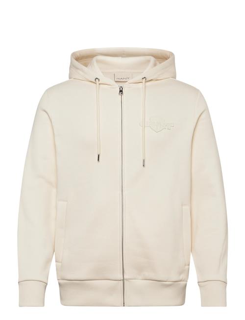 Reg Tonal Shield Full Zip Hoodie GANT Cream