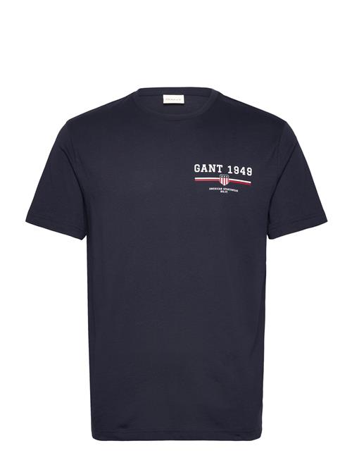 Graphic Ss T-Shirt GANT Navy