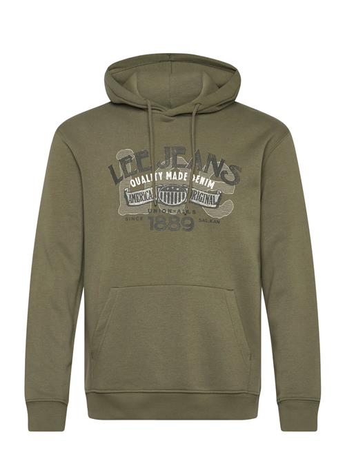 Big Logo Hoodie Lee Jeans Green