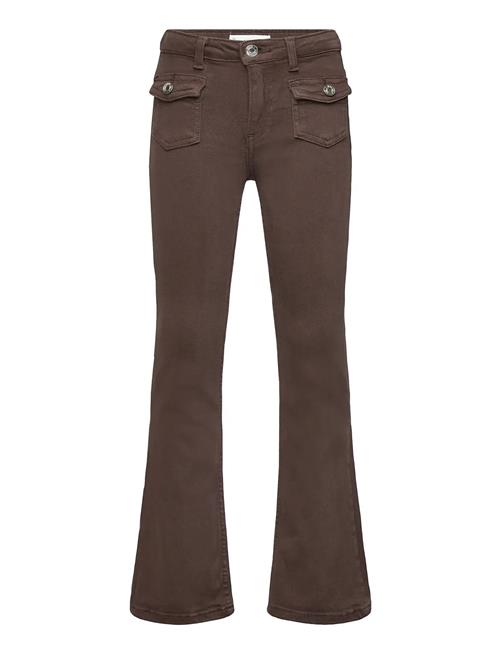 Flared Jeans With Pocket Mango Brown