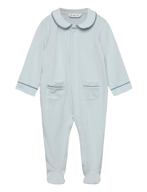 Baby-Neck Pyjamas With Pockets Mango Blue