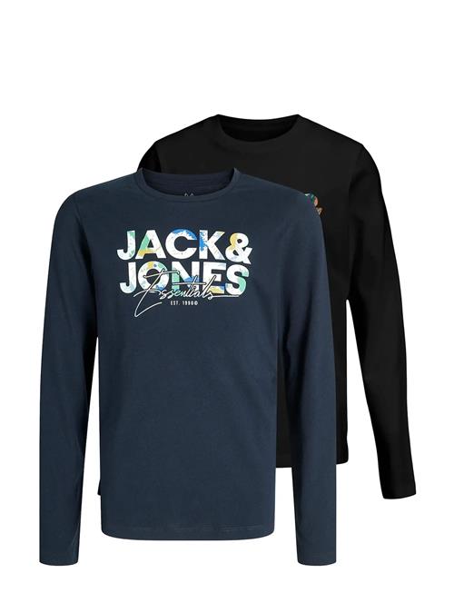Jack & Jones Jjgeplas Tee Ls Crew Neck 2Pk Mp Jnr Jack & J S Black