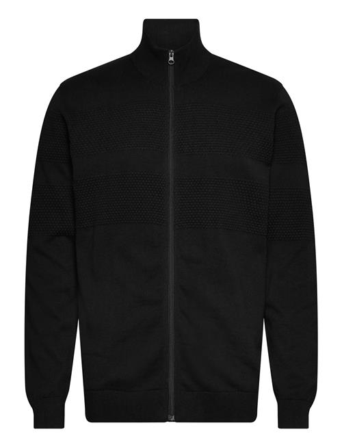 Zip Through Purl Cardigan Lindbergh Black