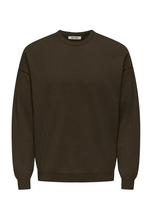 Onsjob Rlx Ls Boucle Crew Knit ONLY & SONS Khaki