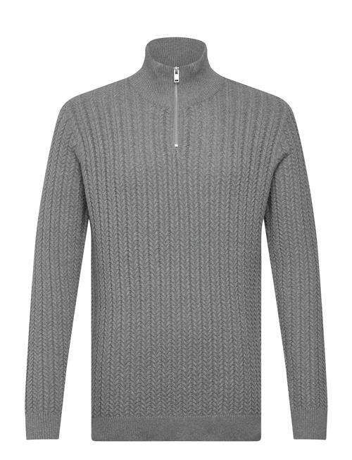 Recycle Structure Knit 1/2 Ziprecycle Structure Knit 1/2 Zip Lindbergh Grey