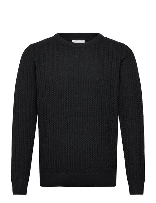 Recycle Structure Knit O-Neckrecycle Structure Knit O-Neck Lindbergh Black