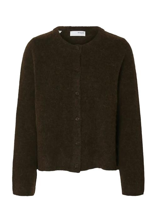 Slflulu New Ls Knit Cardigan Noos Selected Brown