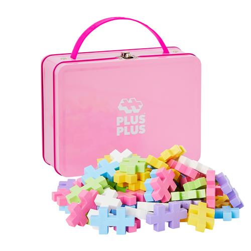 Plus-Plus BIG Pink Metal Suitcase - 70 pcs One Size  Lyserød  One Size 1 Y+ unisex