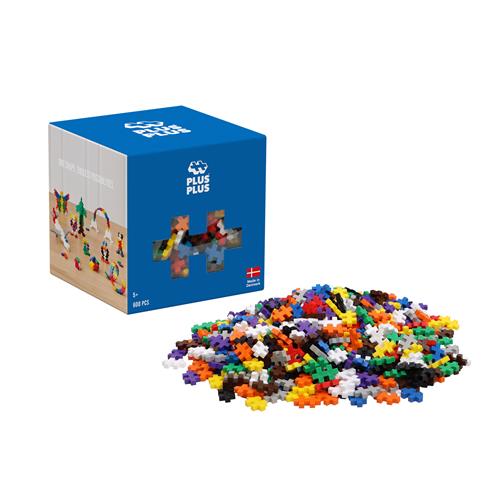 Plus-Plus Basic Color Mix - 600 pcs One Size  Blå  One Size 5 Y+ Unisex