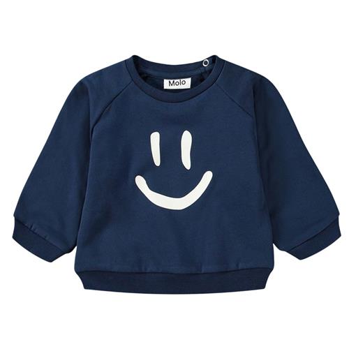 Molo GOTS Disc Sweatshirt Oceanic 80 cm  Marineblå  80 cm  unisex