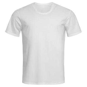 Stedman Clive Relaxed Men Crew Neck Hvid ringspundet bomuld Large Herre