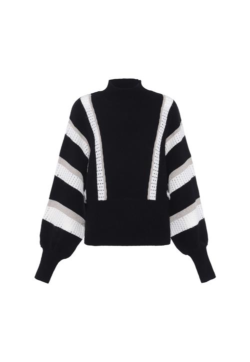faina Pullover  lysegrå / sort / hvid