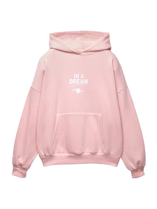 Pull&Bear Sweatshirt  lyserød / hvid