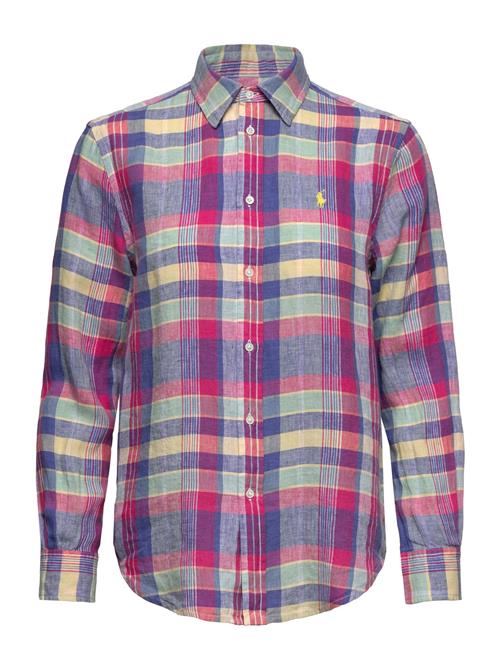 Se Classic Fit Plaid Linen Shirt Polo Ralph Lauren Pink ved Booztlet