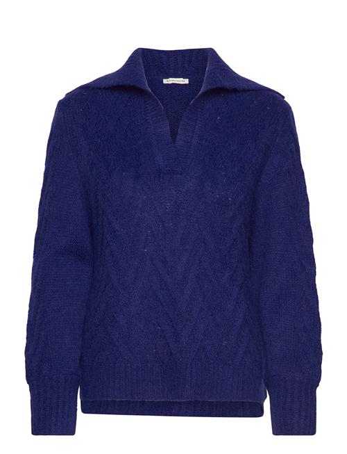 Se Knit Pullover Troyer Tom Tailor Blue ved Booztlet