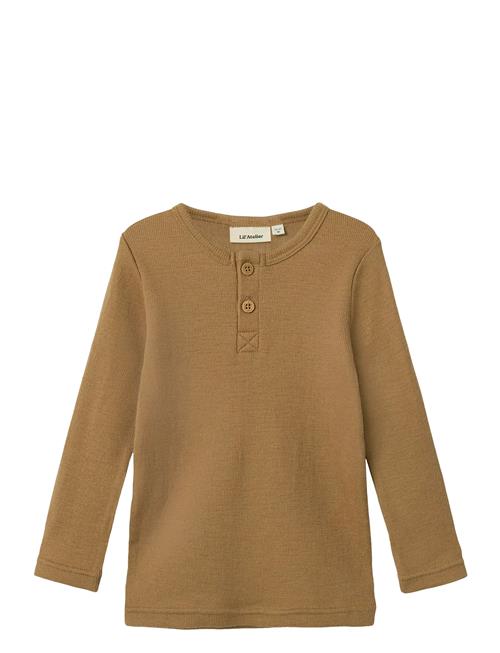 Nmnnoel Neb Wool Ls Slim Top Lil Lil'Atelier Beige