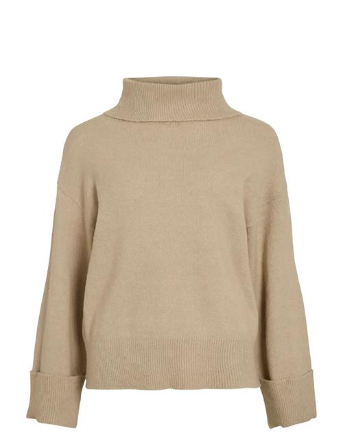 Virolfie Roll Neck L/S Knit Top - Noos Vila Beige