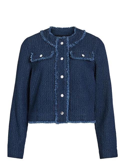 Vioaklynn O-Neck L/S Denim Jacket Vila Navy