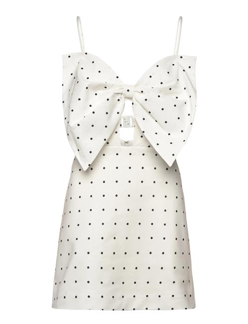 Vieda Linen Bow Mini Dress Bardot White