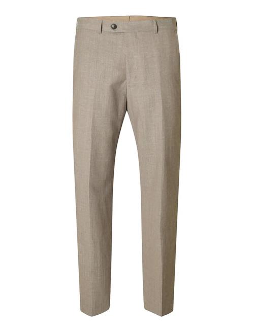 Se Slhreg-Tyler Wool Blend Trs Selected Beige ved Booztlet