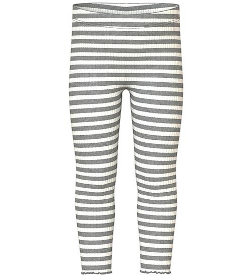 Name It Leggins - NmfVemma - Grey Melange/Cloud Dancer