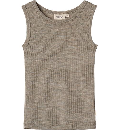 Wheat Undertrøje - Uld/Silke - Rib - Iggy - Khaki Melange
