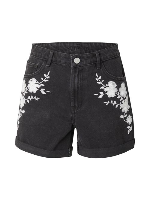 VILA Jeans 'VIWOODY'  black denim / hvid