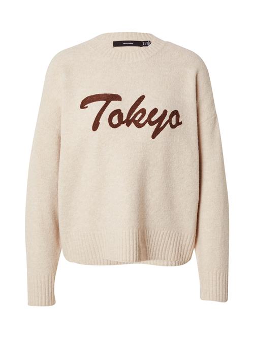 VERO MODA Pullover 'VMBoom'  creme / brun