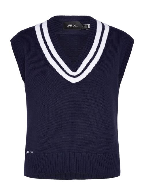 Se Cotton-Blend Cricket Sweater Vest Ralph Lauren Golf Navy ved Booztlet