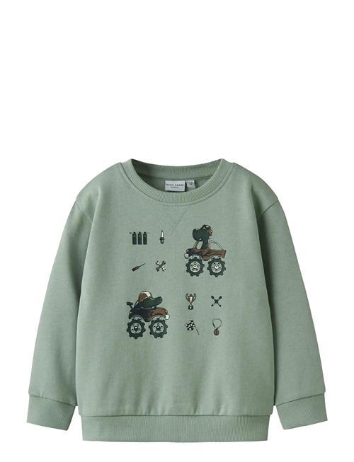 Nmmvimo Ls Nreg Aop Sweat Bru Name It Green