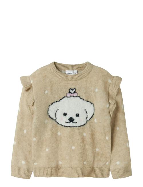 Nmfnede Ls Knit Name It Beige