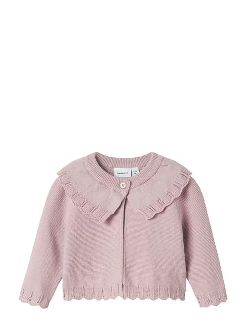 Nbfoppa Ls Sh Knit Card Name It Pink