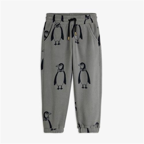 Mini Rodini Penguin Fleece-bukser Grey  Grey 128/134 cm  Grå  128/134 cm  mand