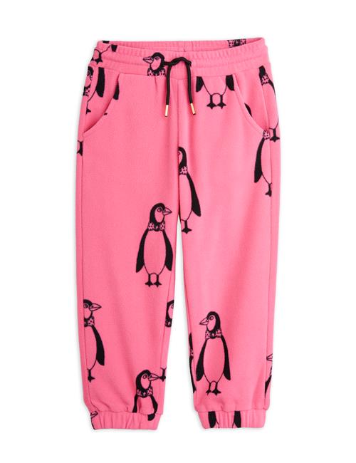 Mini Rodini Penguin Fleece-bukser Pink  Pink 92/98 cm  Lyserød  92/98 cm  kvinde