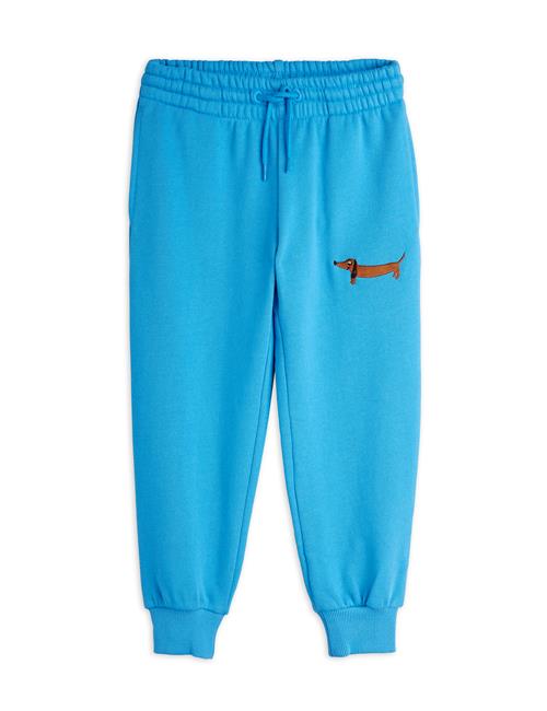 Mini Rodini GOTS Dog Joggingbukser Blue  Blue 140/146 cm  Blå  140/146 cm  mand