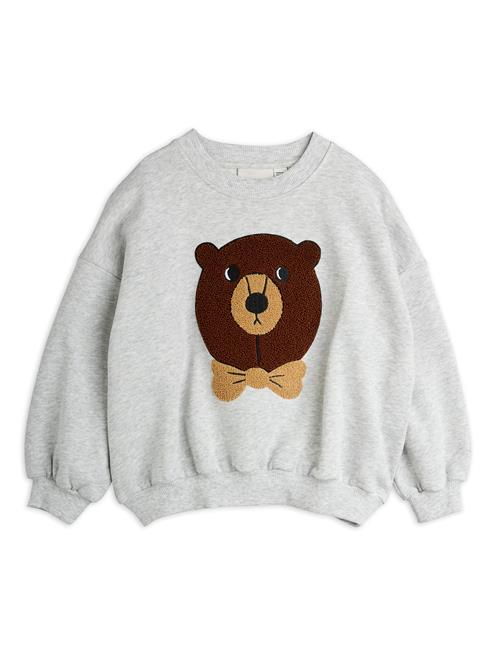 Mini Rodini GOTS Bear Chenille Sweatshirt Grey  Grey 104/110 cm  Grå  104/110 cm  mand