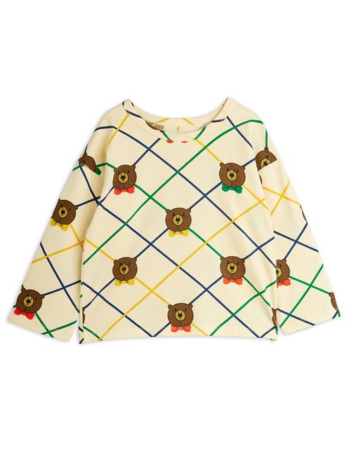 Mini Rodini GOTS Bear Ternet T-shirt Med Lange Ærmer Offwhite  Offwhite 92/98 cm  Hvid  92/98 cm  mand