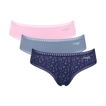Sloggi Trusser 3P GO Crush Hipster Briefs Flerfarvet-2 bomuld Medium Dame