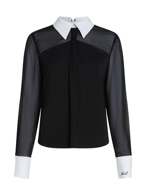 Karl Lagerfeld Bluse  sort
