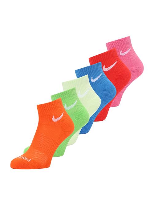 NIKE Sportssokker 'Everyday Plus'  blå / orange / pitaya / rød