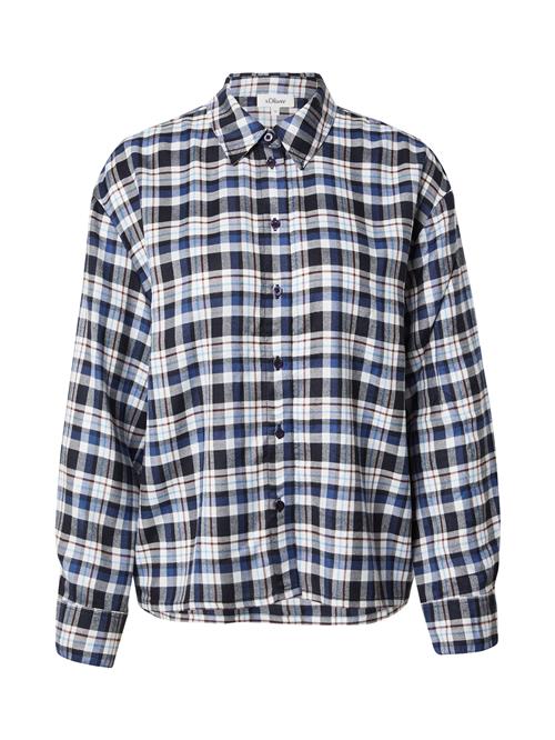 s.Oliver Bluse  navy / vinrød / sort / hvid