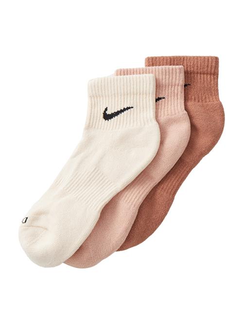 NIKE Sportssokker 'Everyday Plus'  lysebeige / brun / lyserød / sort