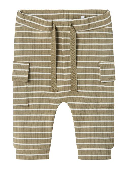 NAME IT Bukser 'NBMOCONNOR'  khaki / hvid