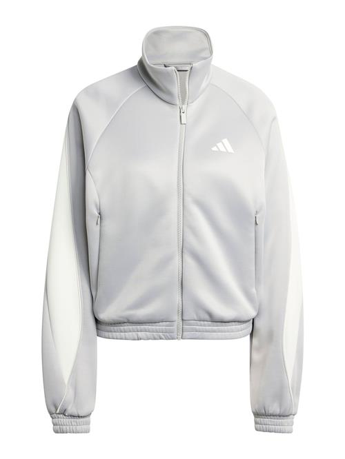 ADIDAS SPORTSWEAR Træningsjakke 'STADIUM'  lysegrå / hvid