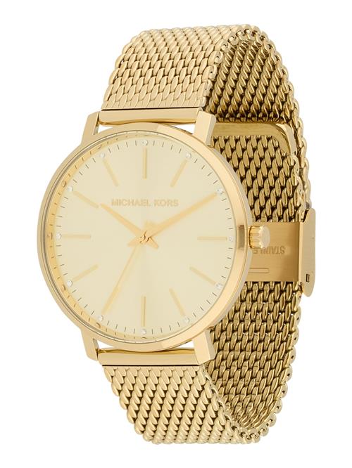 Se MICHAEL Michael Kors Analogt ur 'PYPER'  beige / guld ved About You