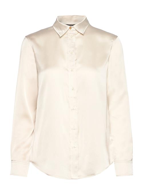 Classic Fit Satin Charmeuse Shirt Lauren Ralph Lauren Cream