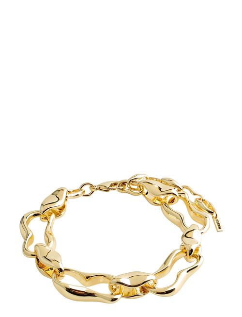 Wave Recycled Bracelet Gold-Plated Pilgrim Gold