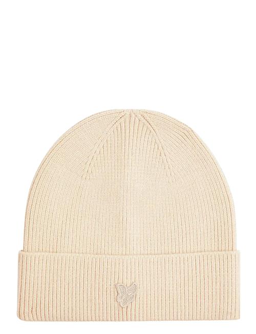 Tonal Eagle Beanie Lyle & Scott Cream