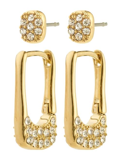 Instant Earrings 2-In-1 Set, Gold-Plated Pilgrim Gold